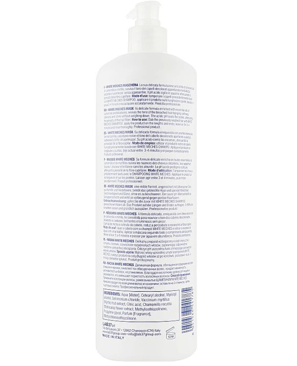 BBcos - Бальзам для обесцвеченных волос White Meches Highlighted Hair Mask 1000 мл back
