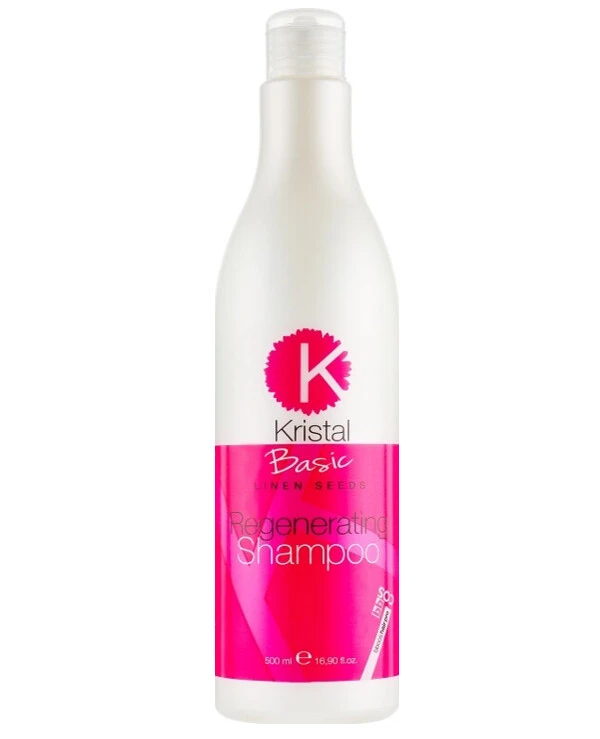 BBcos - Шампунь регенерирующий для волос Kristal Basic Linen Seeds Regenerating Shampoo 500 мл