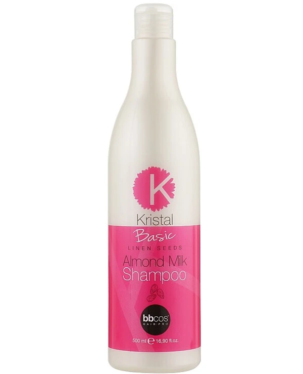 BBcos - Шампунь с миндальным молочком для волос Kristal Basic Linen Seeds Almond Milk Shampoo 500 мл