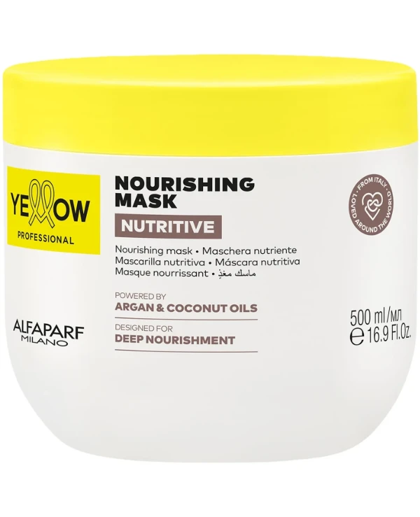 Yellow - Питательная маска для волос Argan and Coconut Nourishing Mask 500 мл