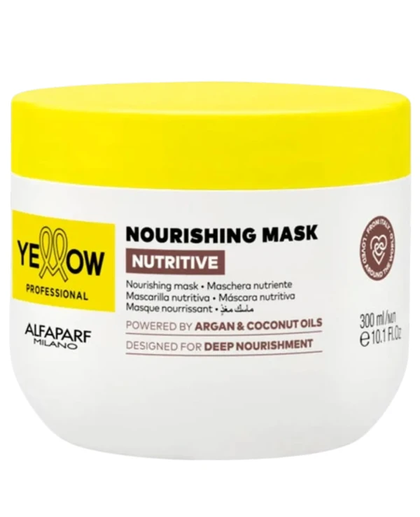 Yellow - Питательная маска для волос Argan and Coconut Nourishing Mask 300 мл