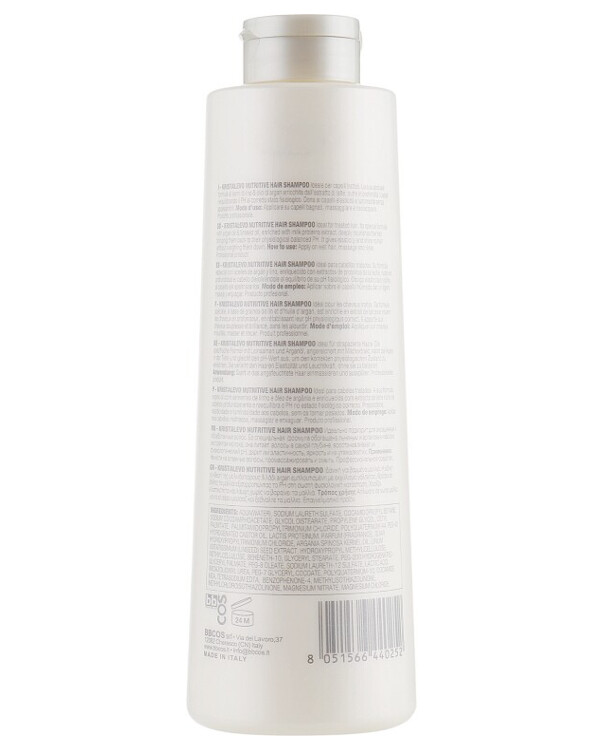 BBcos - Hair shampoo, nourishing Kristal Evo Nutritive Hair Shampoo 300ml back