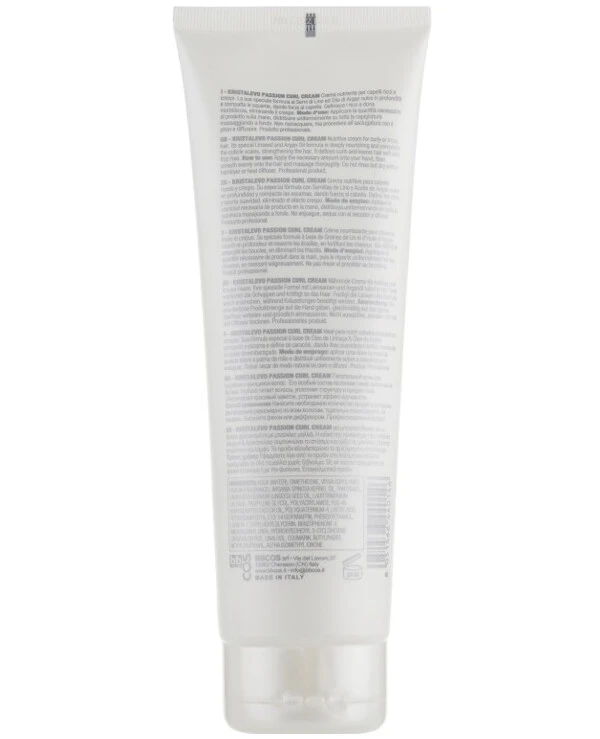 BBcos - Крем для вьющихся волос, питательный Kristal Evo Passion Curl Cream 250 мл back