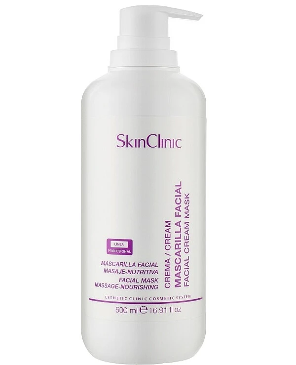 SkinClinic - Поживна крем-маска для обличчя Facial Cream Face Mask 500 мл