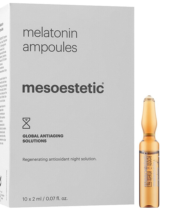 Mesoestetic - Facial ampoules Melatonin night care Melatonin Ampoules 10x2ml