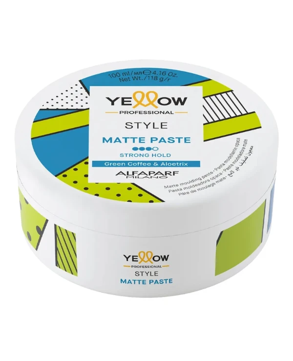 Yellow - Моделирующая матовая паста для волос Strong Hold Matte Paste 100 мл