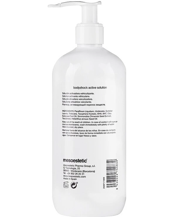 Mesoestetic - Эмульсия-активатор для массажа Bodyshock Active Solution 500 мл back