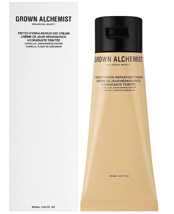 Grown Alchemist - Увлажняющий дневной крем с тоном Tinted Hydra-Repair Day Cream Camellia Geranium Blossom 50 мл back