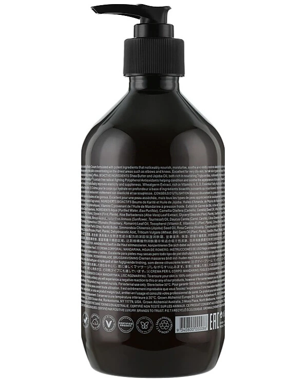 Grown Alchemist - Body cream Body Cream: Mandarin, Rosemary Leaf 500ml back