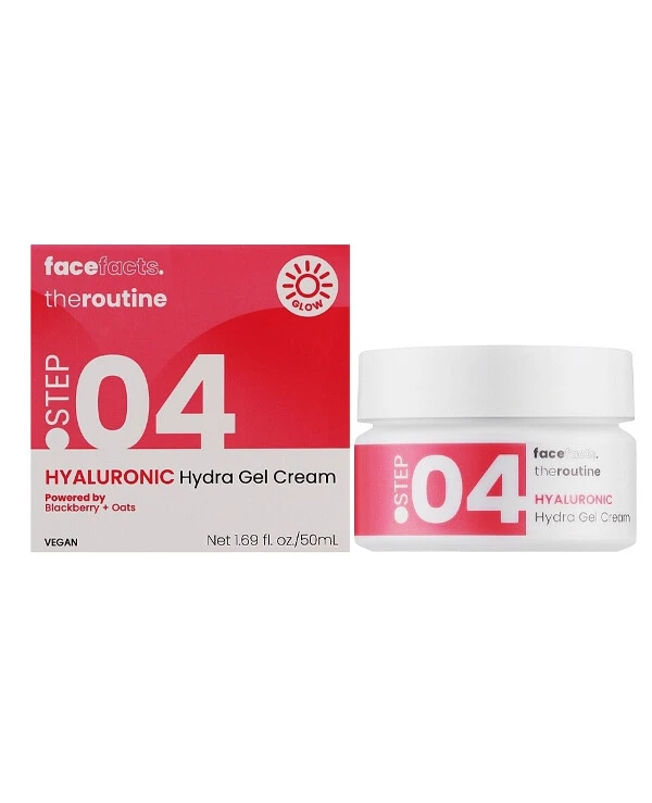 Face Facts - Крем-гель для лица с гиалуроновой кислотой The Glow Routine Hyaluronic Hydra Gel Cream 50 мл back