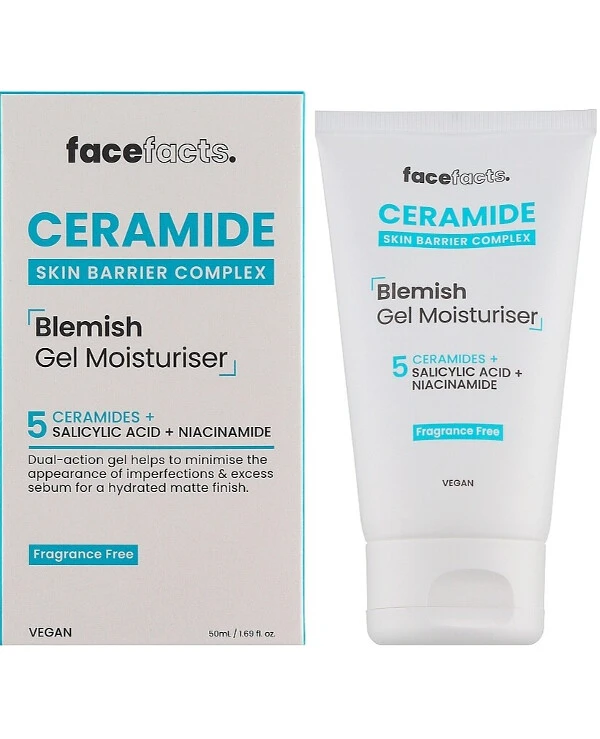 Face Facts - Увлажняющий гель с керамидами для воспаленной кожи лица Ceramide Blemish Gel Moisturiser 50 мл back