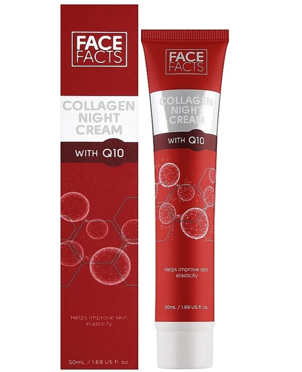 Face Facts - Ночной крем для кожи лица с коллагеном и коэнзимом Q10 Collagen & Q10 Night Cream 50 мл back