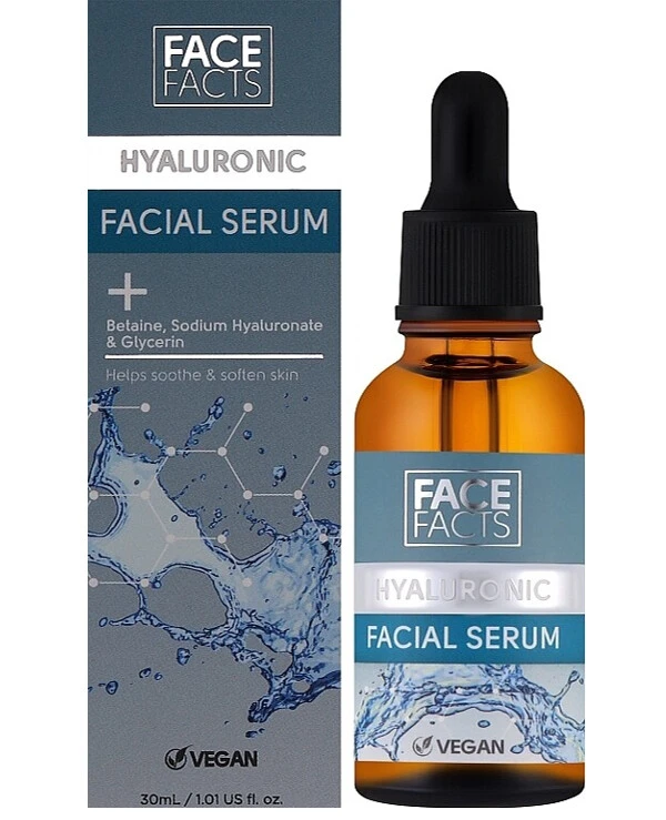 Face Facts - Гиалуроновая увлажняющая сыворотка для лица Hyaluronic Face Serum 30 мл back