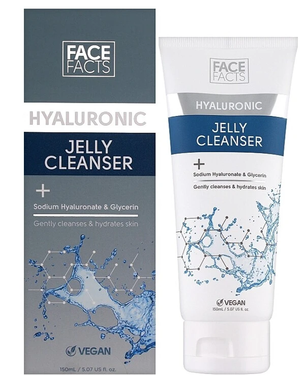 Face Facts - Гиалуроновое очищающее желе Hyaluronic Acid Jelly Cleanser 150 мл back