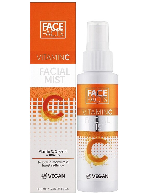 Face Facts - Toning and refreshing facial skin care product Vitamin C Brightening Facial Mist 100ml back