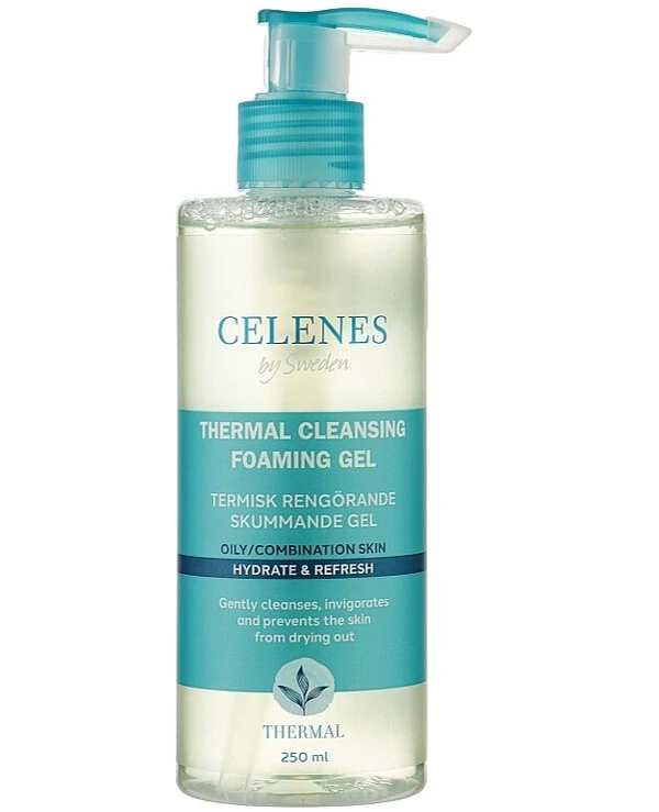 Celenes - Термальный очищающий гель для жирной и комбинированной кожи Thermal Cleansing Foaming Gel Oily & Combination Skin 250 мл