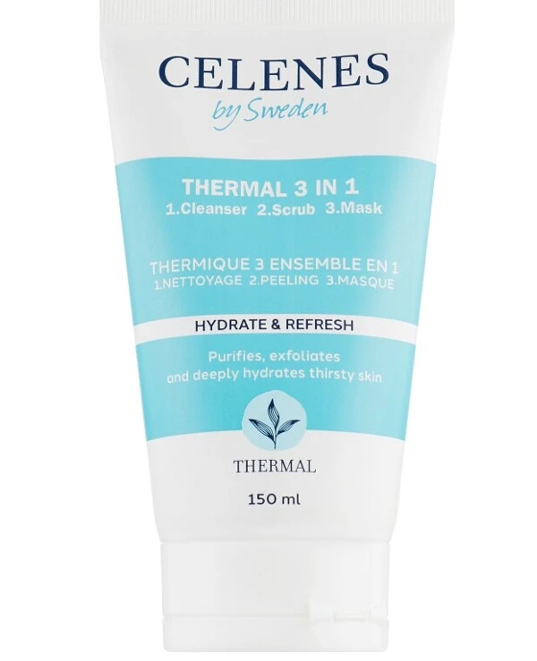 Celenes - Термальный очищающий пилинг-скраб-маска 3в1 Thermal 3in1 Cleanse-Scrub-Mask 150 мл