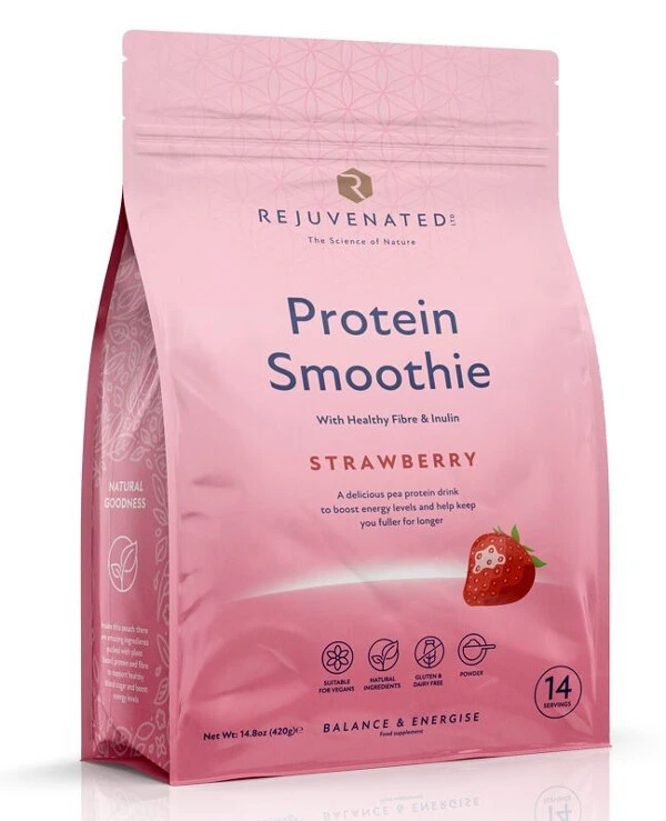 Rejuvenated - Смузи Клубника, 14 порций Protein Smoothie Strawberry 