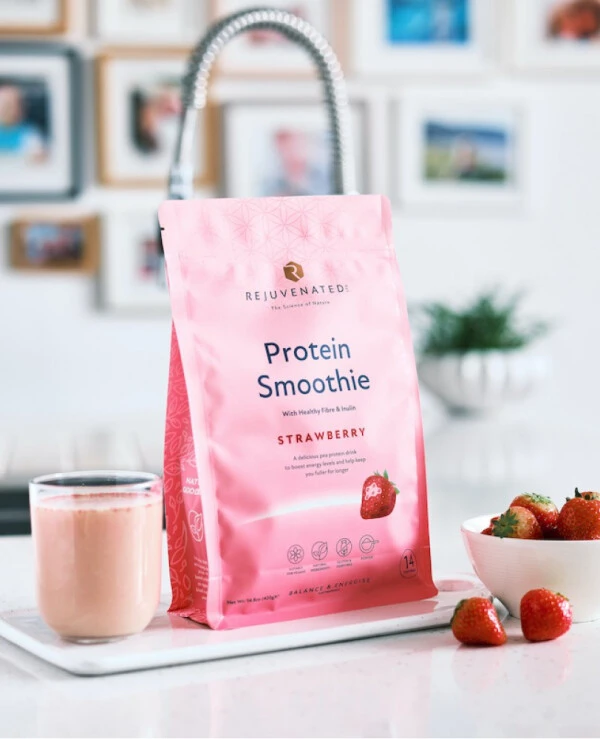 Rejuvenated - Смузи Клубника, 14 порций Protein Smoothie Strawberry  back