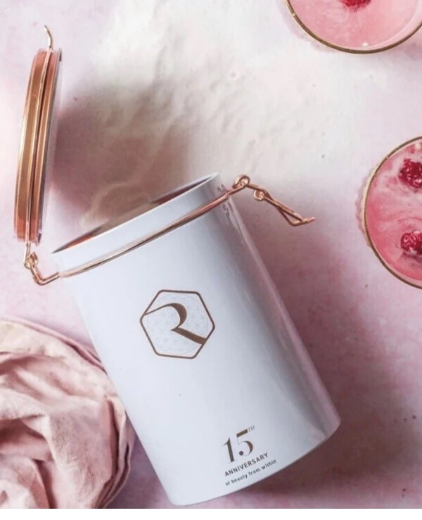 Rejuvenated - Collagen Powder Storage Container Anniversary storage Tin White back