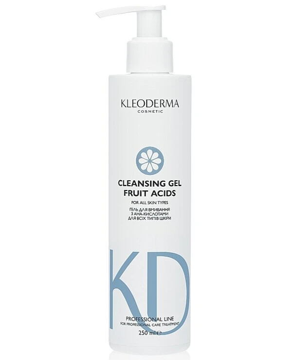 KleoDerma - Гель для умывания с АНА-кислотами Cleansing Gel Fruit Acids 250 мл