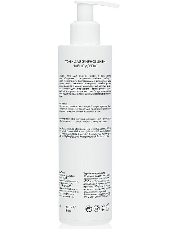 KleoDerma - Тоник для лица Чайное дерево Tonic Lotion Melaleuca Alternifolia 250 мл back