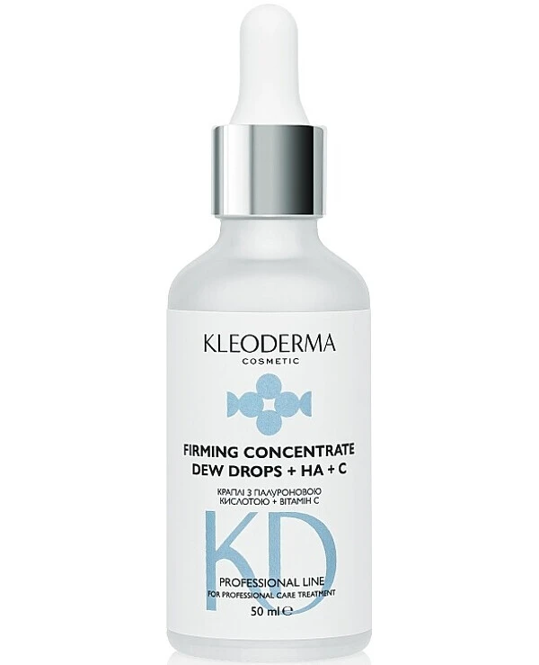 KleoDerma - Капли для лица с гиалуроновой кислотой и витамином C Firming Concentrate Dew Drops + HA+C 50 мл