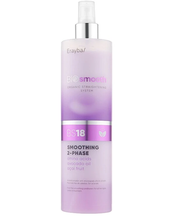 Erayba - Двухфазный спрей-кондиционер для выпрямления волос Bio Smooth Organic Straightener Smoothing Spray BS18 500 мл