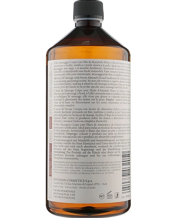 Byothea - Миндальное массажное масло Almond Massage Oil 1000 мл back