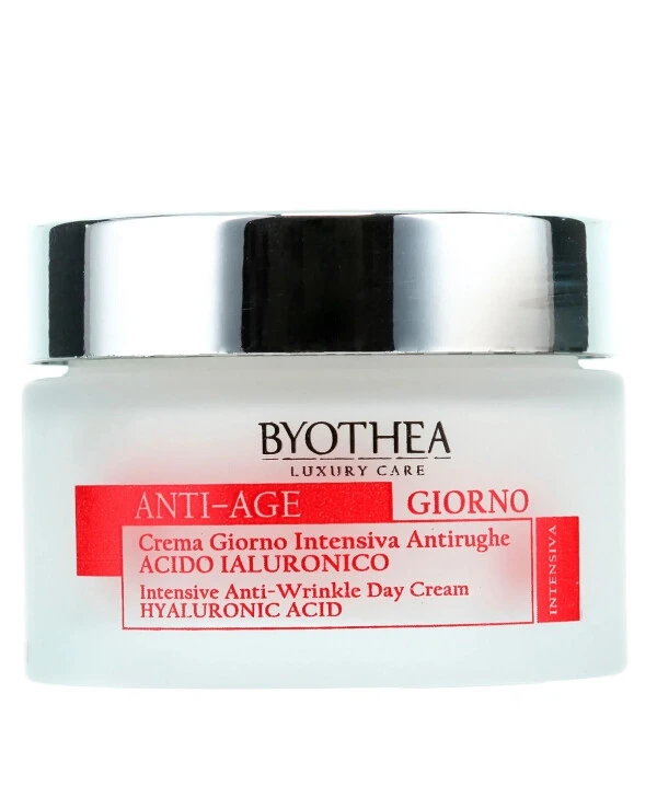 Byothea - Денний крем проти зморшок Інтенсив із гіалуроновою кислотою Anti-Age Intensive Anti-Wrinkle Day Cream Hyaluronic Acid 50 мл