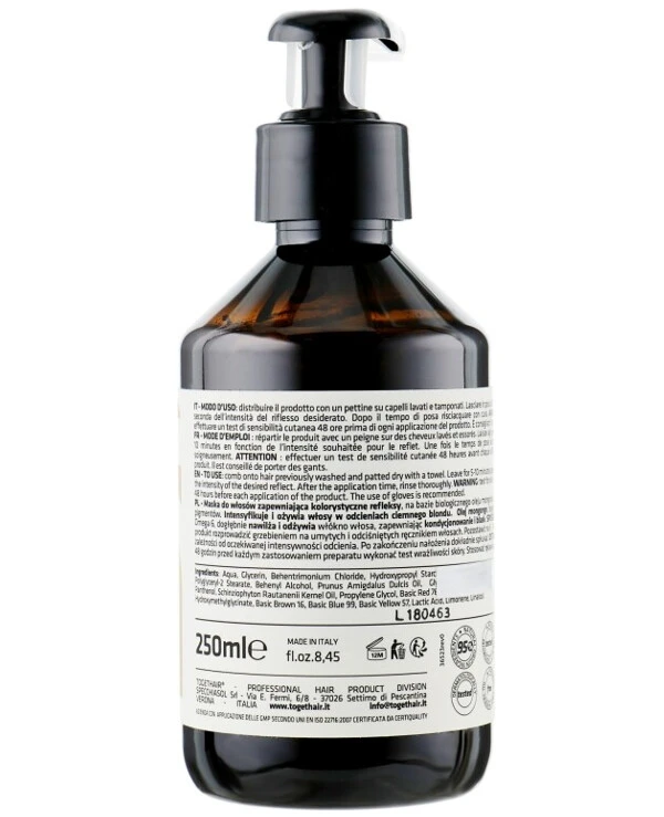 Togethair - Оттеночная маска для волос Meeting Nature Color Hair Mask Nut 250 мл back