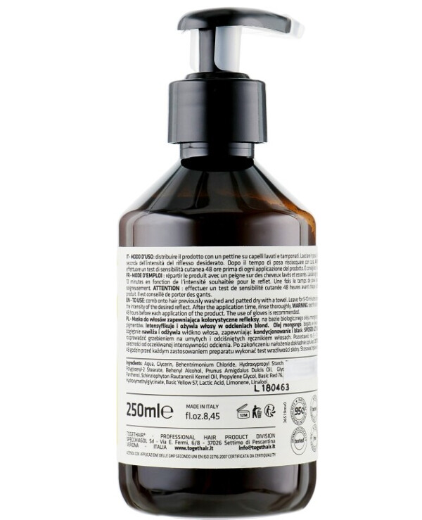 Togethair - Tinted hair mask Meeting Nature Color Hair Mask Gold 250ml, Gold back