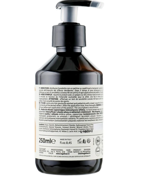 Togethair - Оттеночная маска для волос Meeting Nature Color Hair Mask Copper 250 мл, Copper back