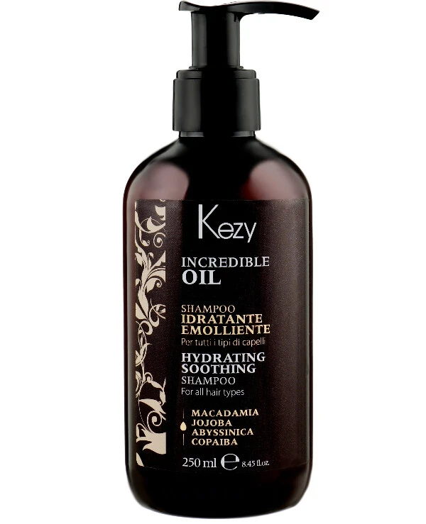 Kezy - Шампунь увлажняющий и разглаживающий для волос Incredible Oil Hydrating Shampoo 250 мл