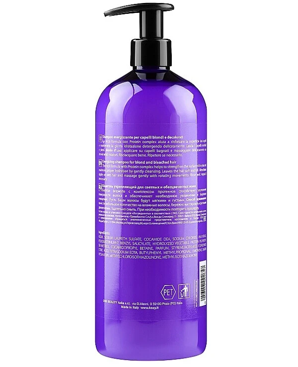Kezy - Шампунь укрепляющий для светлых и обесцвеченных волос Magic Life Energizzante Shampoo 1000 мл back