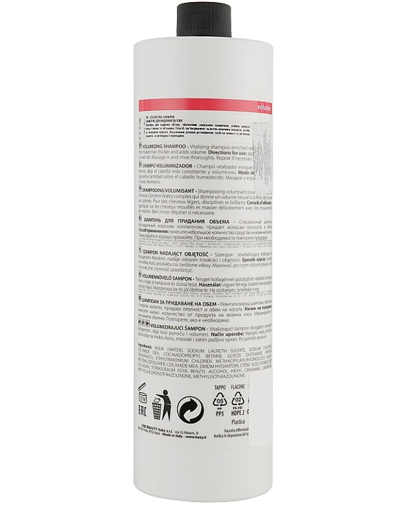 Kezy - Shampoo for hair volume with marine collagen Volume Volumizing Shampoo 1000ml back