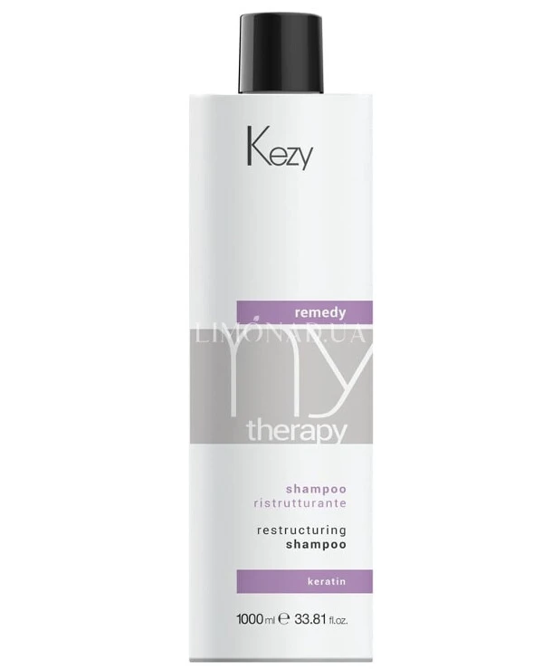 Kezy - Восстанавливающий шампунь для волос с кератином Remedy Restructuring Shampoo 1000 мл
