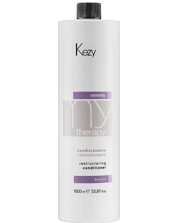 Kezy - Восстанавливающий кондиционер для волос с кератином Remedy Restructuring Conditioner 1000 мл