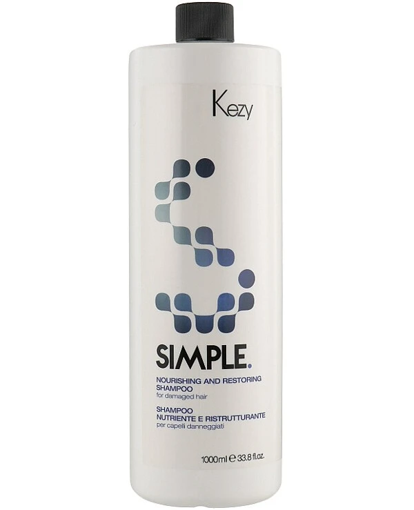 Kezy - Шампунь для питания поврежденных волос Simple Nourishing and Restoring Shampoo 1000 мл