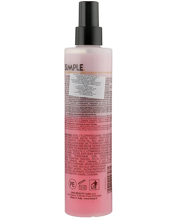 Kezy - Восстанавливающий двухфазный спрей-кондиционер Simple Restoring and Conditioning Two-Phase Spray 250 мл back