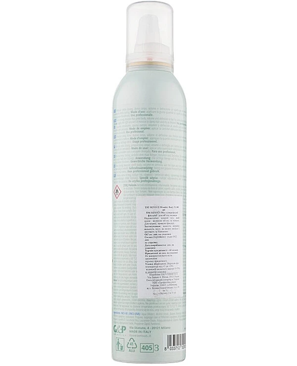 Sensus - Мусс суперсильной фиксации для объема волос Tabu Wonder Body 53 300 мл back
