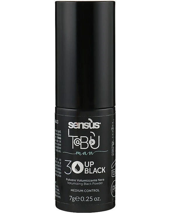 Sensus - Черная пудра для объема волос Tabu Up 30 Black 7 г