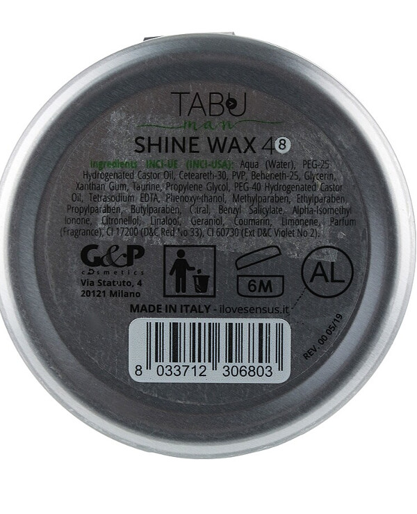 Sensus - Hair wax with shine Tabu Shine Wax 48 75ml back