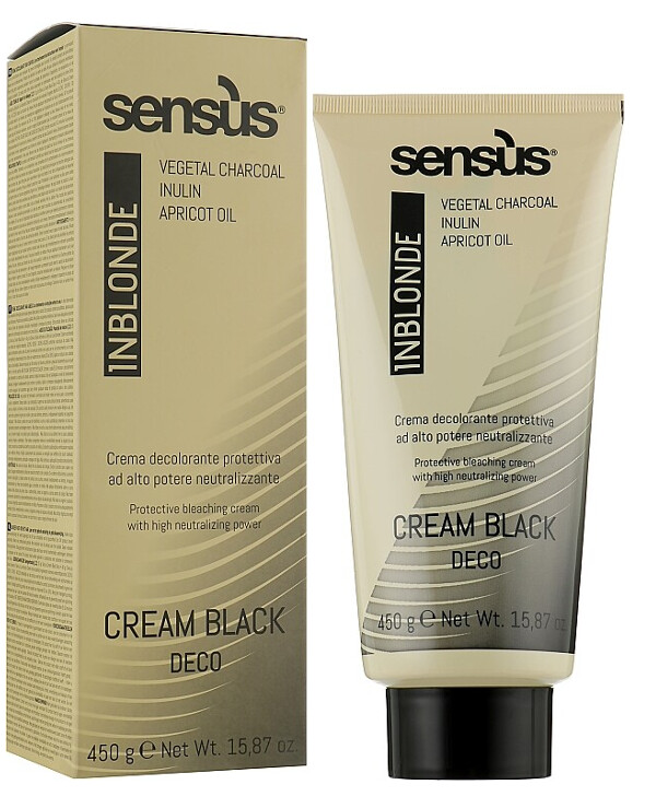 Sensus - Lightening cream up to 7 tones InBlonde Cream Black Deco 450 g back