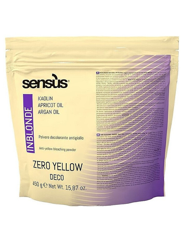 Sensus - Hair lightening powder with anti-yellow effect Inblonde Zero Yellow Deco 450 g