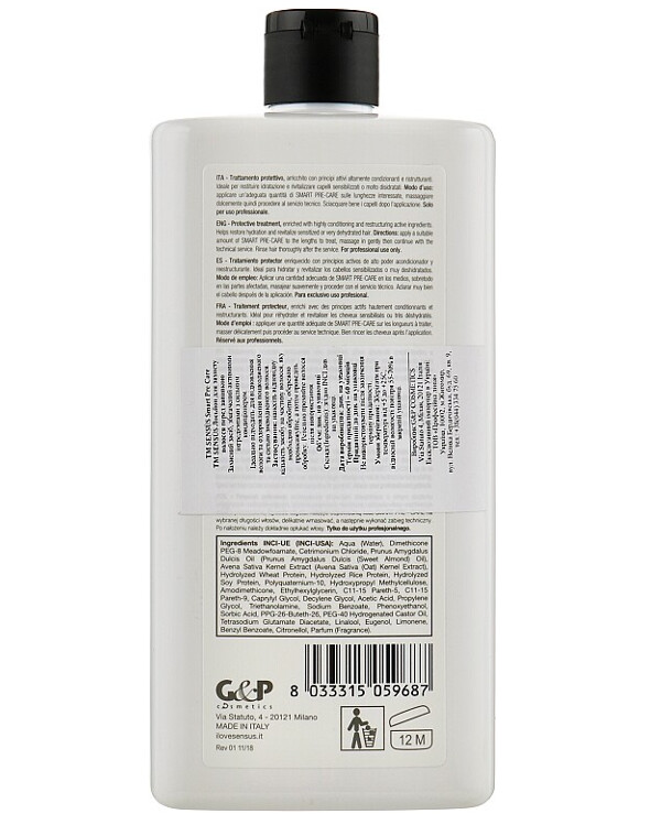 Sensus - Fluid for protecting hair before curling Smart Pre Care Fluid 500ml back