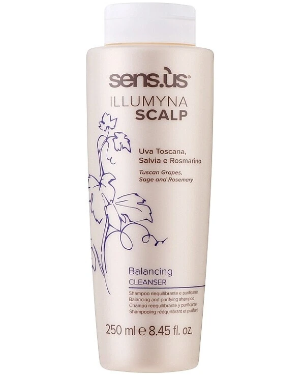 Sensus - Балансирующий и очищающий шампунь для волос Illumyna Scalp Balancing Cleanser Balancing and Purifying Shampoo 250 мл