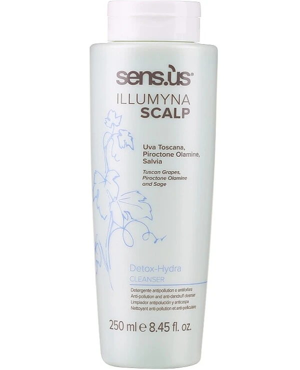 Sensus - Детоксифицирующий увлажняющий шампунь Illumyna Scalp Detox Hydra Cleanser 250 мл