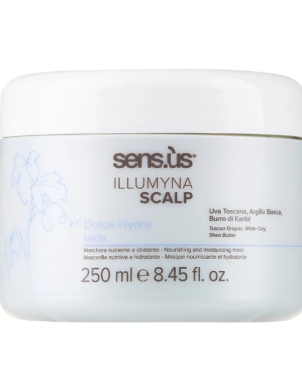 Sensus - Детоксифицирующая увлажняющая маска для волос Illumyna Scalp Detox Hydra Mask 250 мл