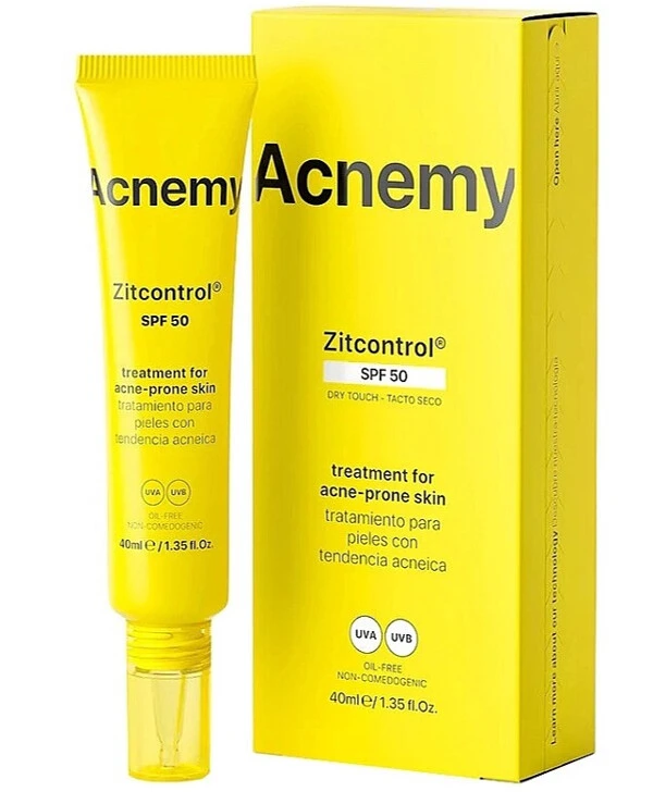 Acnemy - Солнцезащитный крем-актив для кожи, склонной к акне Zitcontrol SPF 50 Treatment For Acne-Prone Skin 40 мл